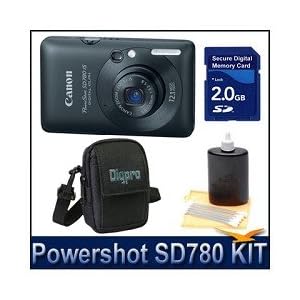 Canon PowerShot SD780IS 12.1 MP Digital Camera with 3x Optical Image Stabilized Zoom and 2.5-inch LCD (Black) Starter Kit