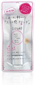 Sugao Air Fit CC Cream Pure Natural 25g - SPF23 / PA +++ (Green Tea Set)