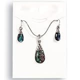 Paua (Abalone) Shell Necklace and Earring Set