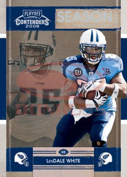 2008 Playoff Contenders Season Tickets Football Card # 96 LenDale White - Tennessee Titans - NFL Trading Card in Protective Display Case!