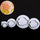 私の家族 4 個入花プラスチック製のクッキー カッター金型ビスケット フォンダン カッター ケーキデコレーション ツール