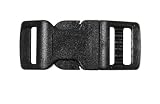 Black Plastic Side Release Paracord Bracelet Buckles - PACK of 25