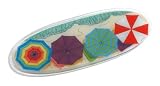 Peggy Karr By The Sea 18-Inch Glass Rounded Boat Platter