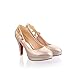 Maymeenth Girls Closed Toe Pointed Toe High Heel PU Soft Material Solid Pumps