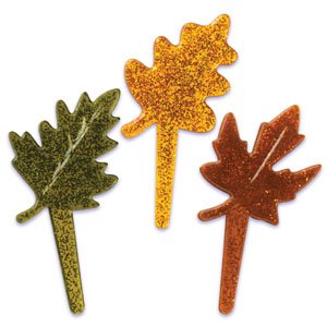 12 ct Fall Autumn Leaf Leaves Cupcake Picks