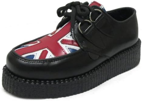 Women's UNDERGROUND Union Jack Wulfrun Lace Up Creepers - US 5