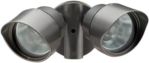 Lithonia OFTR 200Q 120 LP BZ M12 Quartz Halogen Adjustable Twin Head Flood Light, Bronze
