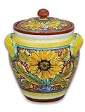 Handmade Girasole Biscotti Jar From Italy