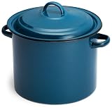 Bene Casa Enamel Stock Pot/Stew Pot, 7.6QT (blue)