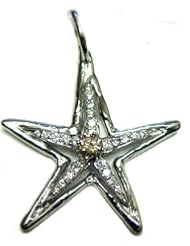 14k White Gold Diamond Starfish Large