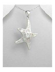Star Shell Pendant Necklace In 92.5 Sterling Silver
