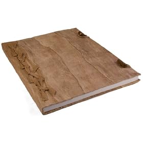 Livre d'or Ecorce Naturelle fait � la main (28cm x 35cm)