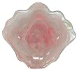 Colorful Recycled Art Glass Medium Rouge Clam Shell Dish 10.5"D