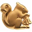 Yellow Gold Trusting Squirrel Brooch