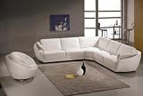 3 pcs Sectional Italian Leather Sofa Set, Item#3333-BEIGE