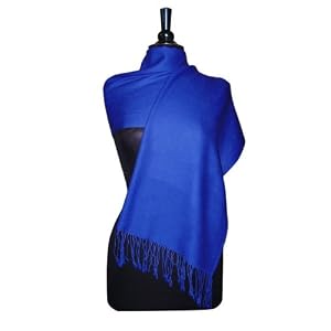 Buy 100% Pashmina Dark Blue Indigo Blue Shawl Wrap. Woman's Scarf. by Choosy Shopper