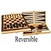 Folding 17" Wooden 3-in-1 Backgammon, Chess, and Checkers Game Set