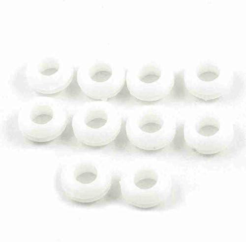 Magentoo(TM) 10 Pcs 8mm Inside Diameter Wearing Resistant Rubber Grommets White