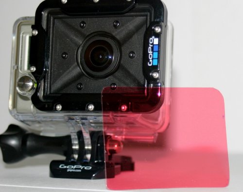 GoPro Dive Housing Red Filter for GoPro Hero 1 Hero 2 Cameras -Color correcting filter for New Dive housing