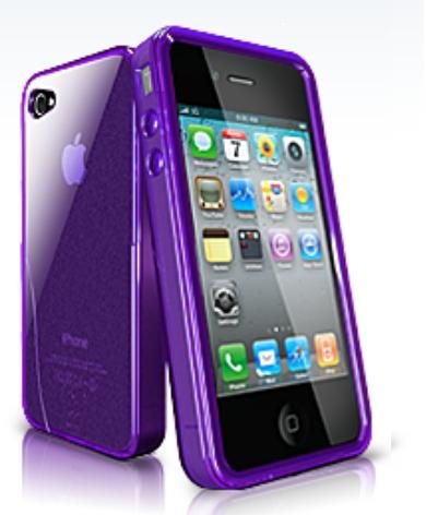 iSkin Flexible Soft Silicone Gel Skin for Apple iPhone 4 / 4G HD - Purple