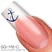 Nailart NAIL TATTOO STICKER - maritim / navy / anchor - blue