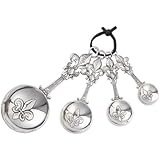 Ganz 4-Piece Measuring Spoons Set, Fleur De Lis
