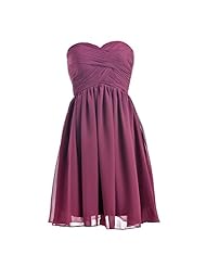 A-line Sweetheart Flowy Pleated Lace-Up  Short Chiffon/Satin Homecoming Dress/Bridesmaid Dress/Prom Dress  With Ruffles