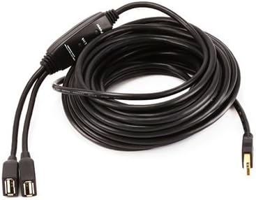 TruDx - 32ft 2 Port USB 2.0 A Male to A Female Active Extension / Repeater Cable