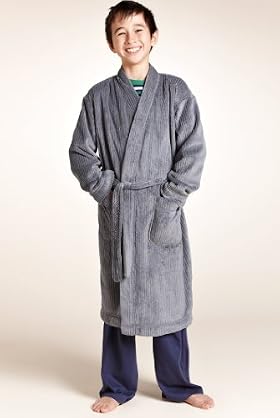 Older Boys' Luxury Ribbed Dressing Gown