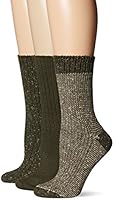 Hue Women's Twisted Rib Tweed 3 Pack Boot Sock