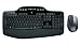 Logitech Wireless Desktop MK710 Ensemble clavier + souris sans-fil Touches Logitech Incurve keys Repose-poignets matelassé Tableau de bord LCD Unifying Azerty Noir