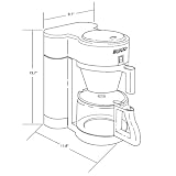 BUNN NHBX-B Contemporary 10-Cup Home Coffee Brewer, Black