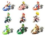 Mario Kart Wii - Set de 9 mini-karts & motos à friction - 5 cm