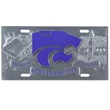 Kansas State Wildcats Heavy-Duty Color Pewter License Plate