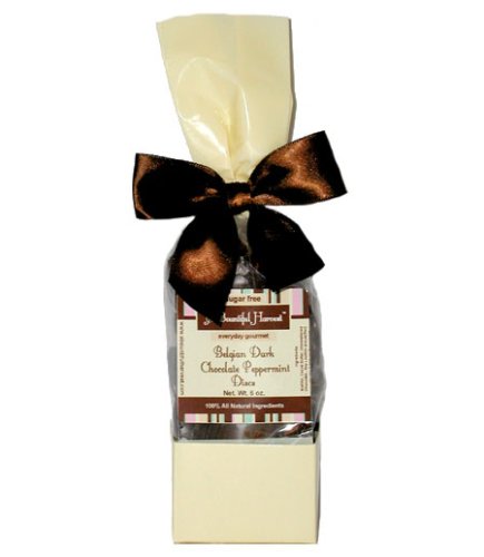 Sugar Free Belgian Dark Chocolate Peppermint Discs by A Bountiful Harvest