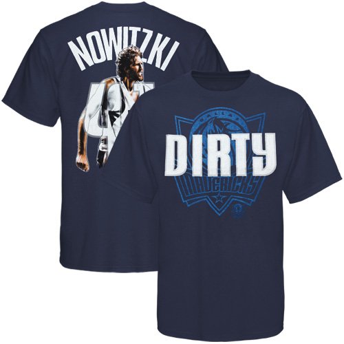 NBA Boy's Dallas Mavericks Dirk Nowitzki Notorious HD Tee (Royal, Medium)