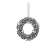 6" Pack of 6 Silver Christmas Tree Wreath Ornaments