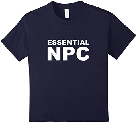 Kids Essential NPC Dungeons Dragons RPG Gamer T-Shirt 12 Navy