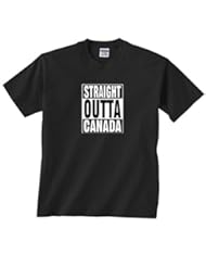 Apparel: Fair Game Straight Outta Canada Canuck Canadian T-Shirt-Black-M