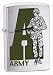 Sports : Original ZIPPO Sturmfeuerzeug Benzinfeuerzeug A 21103 ARMY - Mit US-amerikanischem Trooper in Flecktarn und Gewehr