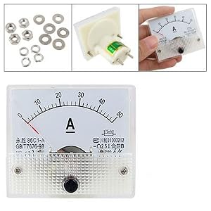 85C1 DC 0-50A Rectangle Analog Panel Ammeter Gauge