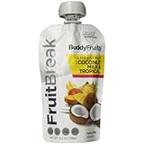 Buddy Fruits Fruitbreak Blended Fruit with Coconut Milk and Tropical, 4.2 Ounce (Pack of 14)