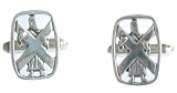 St Andrew's Cross - Sterling Silver Cufflinks