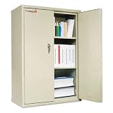 ~:~ FIRE KING INTERNATIONAL ~:~ Fireproof Cabinet, 3 Shelves/2 Adjustable 36 x 19-1/32 x 44, Parchment