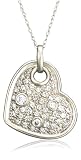 10k White Gold Diamond Heart Pendant (9/10 cttw, I-J Color, I3 Clarity)