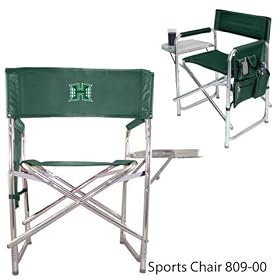 University of Hawaii Warriors Folding Lawn Chair, Outdoor Directors Seat with Side Table...