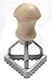 Eppicotispai 1-3/4-Inch Aluminum Triangular Ravioli Stamp with Beechwood Handle