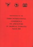 Proceedings of the Third International Conference on Apiculture in Tropical Climates, Nairobi, Kenya, 5-9 November 1984