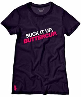 Suck It Up, Buttercup Active Tee - Navy/Pink (Medium)