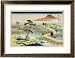 Eight Part Bridge, Province of Mucawa, Japan, circa 1830 Framed Art Poster Print by Katsushika Hokusai, 32x24